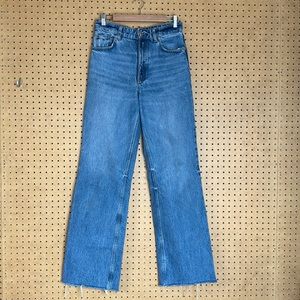 Zara High Waist Wide leg Denim Jeans sz6